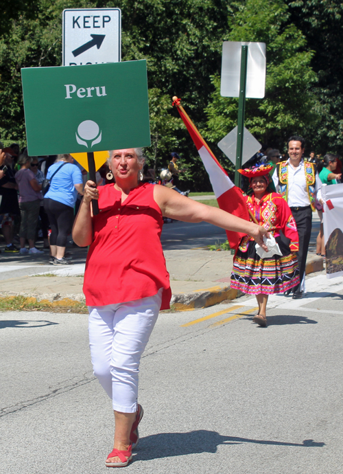 Peruvian group in the Parade of Flags at One World Day 2022